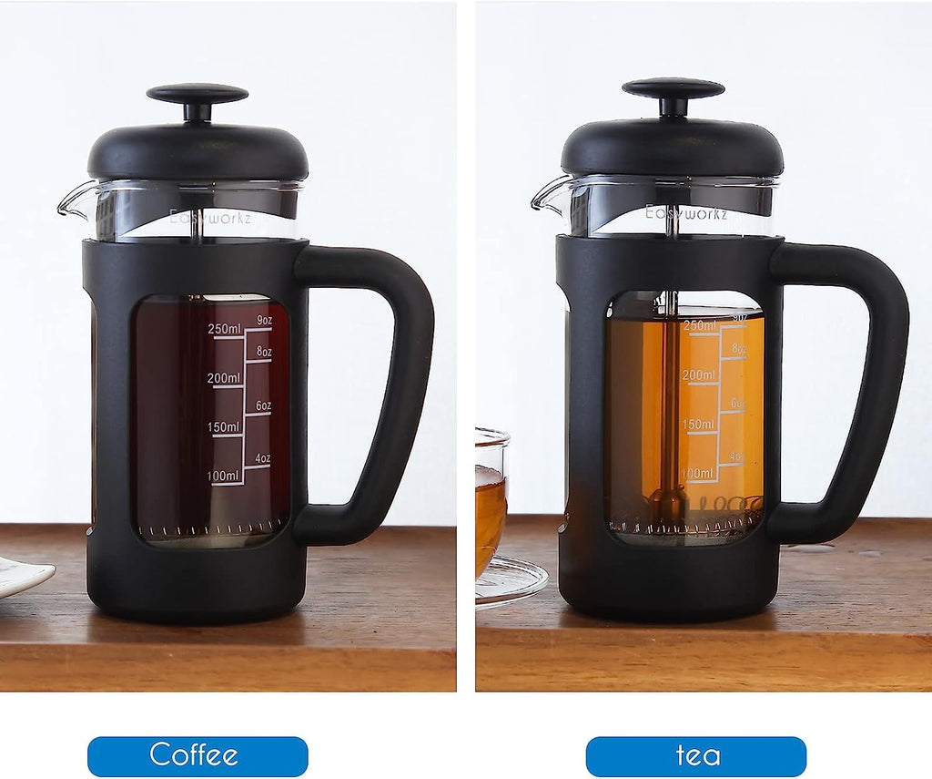 French Press 12 oz, Stainless Steel Espresso Cups 5 oz Set of 2 G805