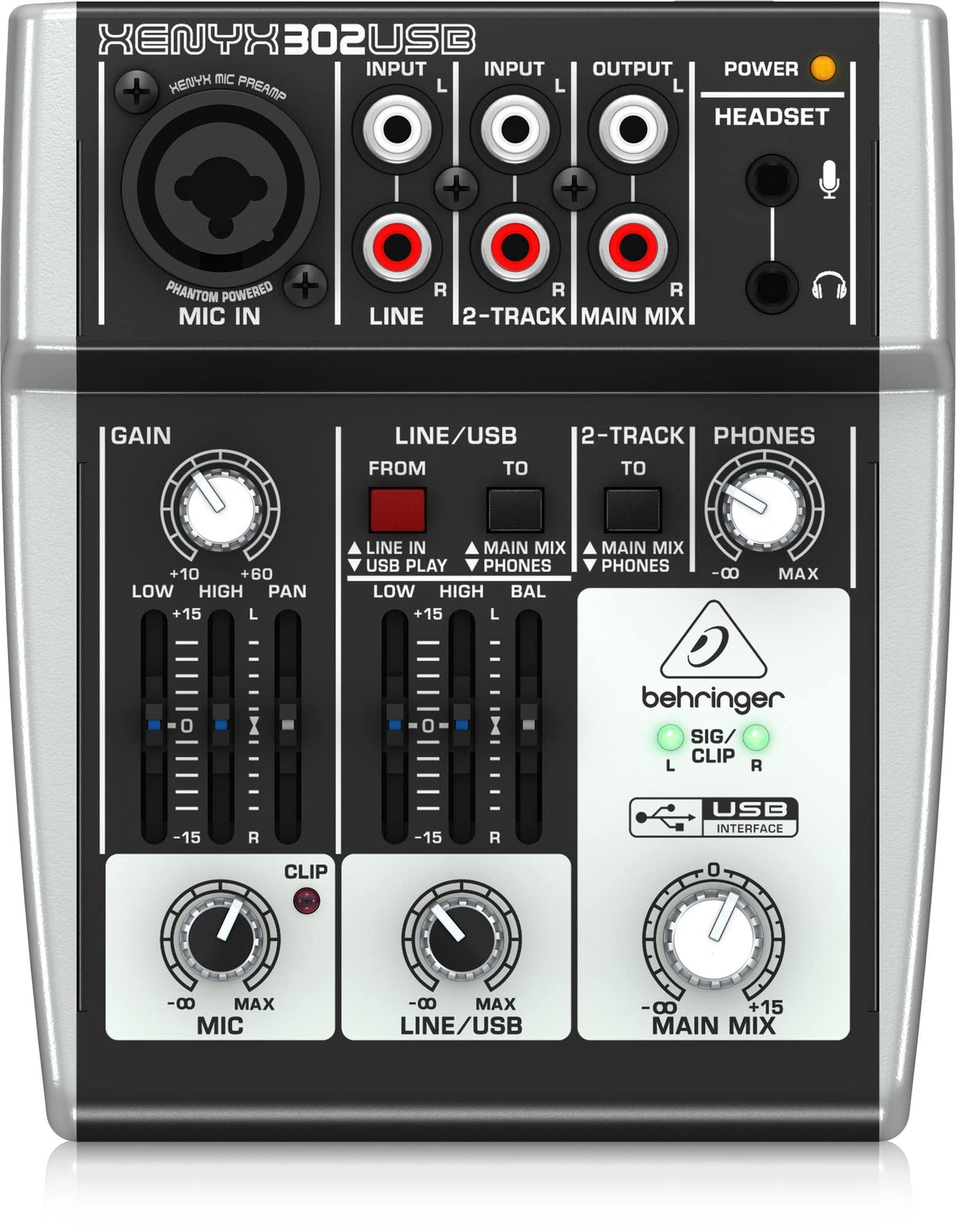 5-Input USB Audio Mixer with Mic Preamp J120