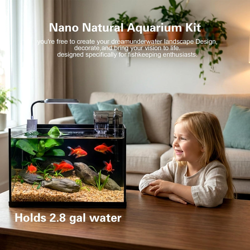 2.8 Gallon Glass Aquarium Starter Kit Y4796