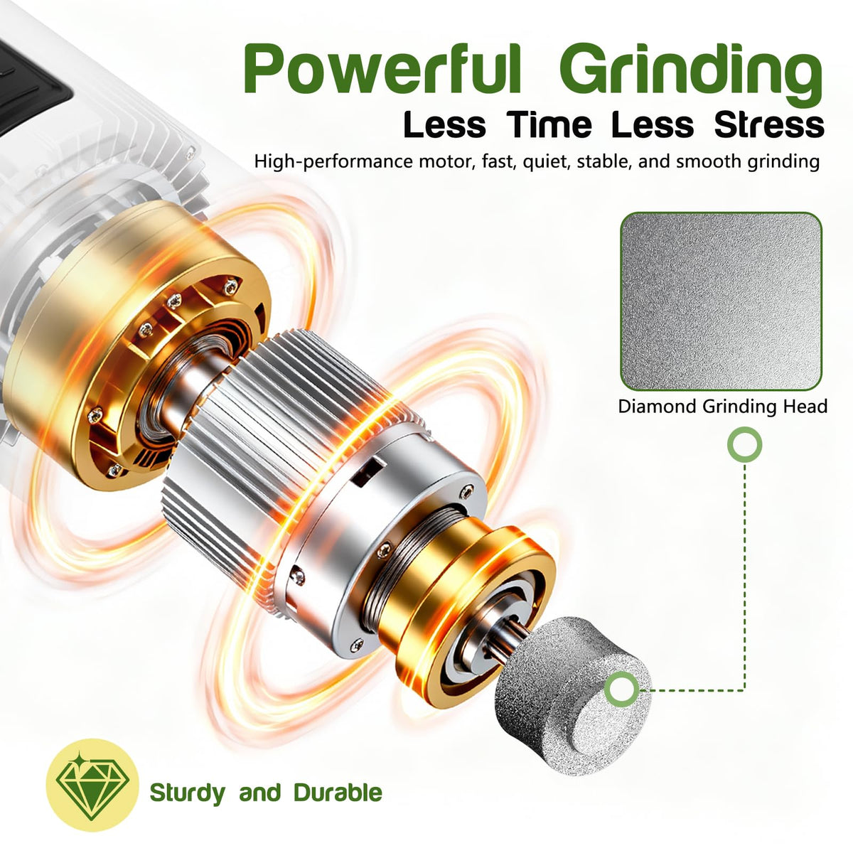 4-Speed Rechargeable Quiet Electric Dog Nail Grinder T766344