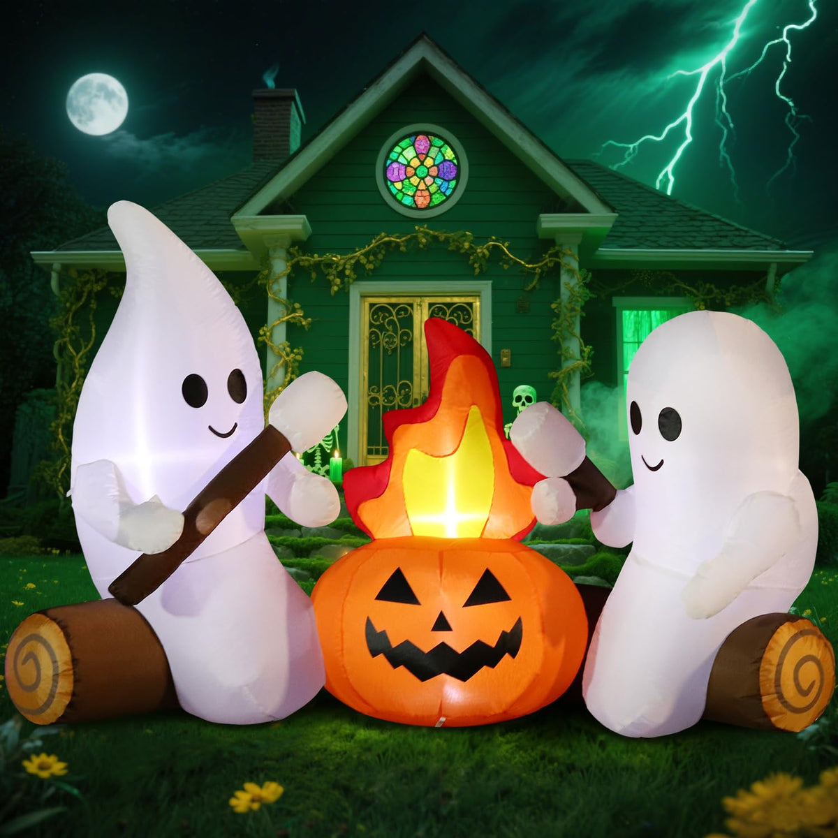 6FT Inflatable Halloween Decorations with Built-in LEDs J130
