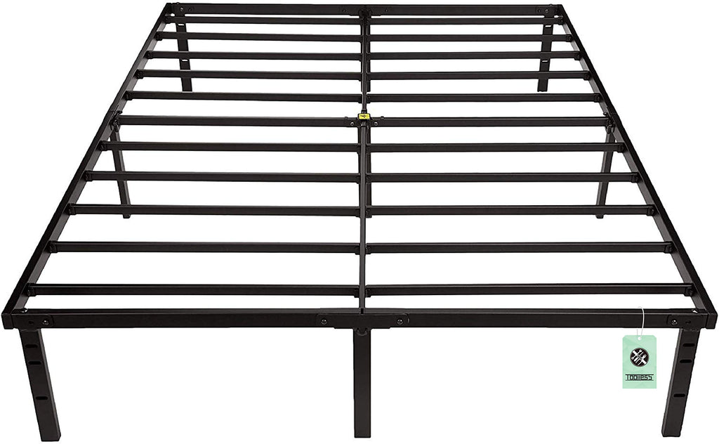Queen Size Black Steel Platform Bed Frame J187332