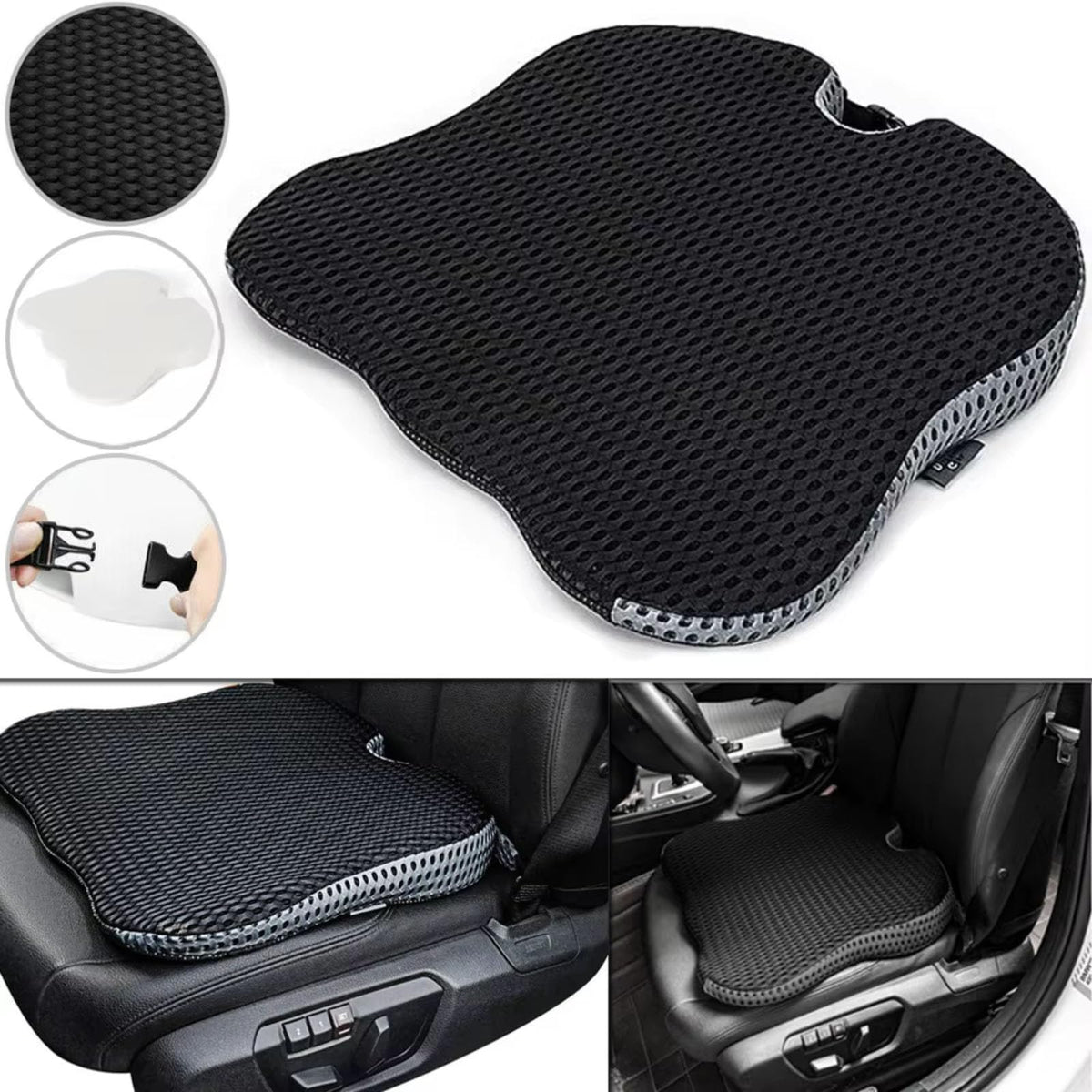 Black Memory Foam Car Seat Booster Cushion N530