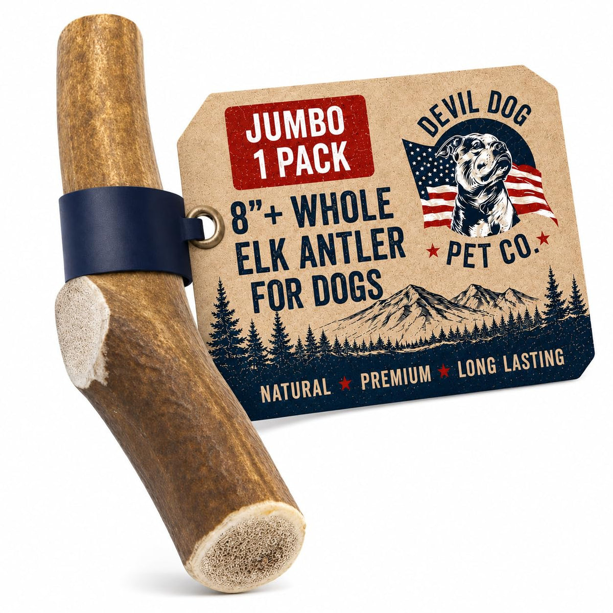 Whole Elk Antlers for Dogs Jumbo Z726567