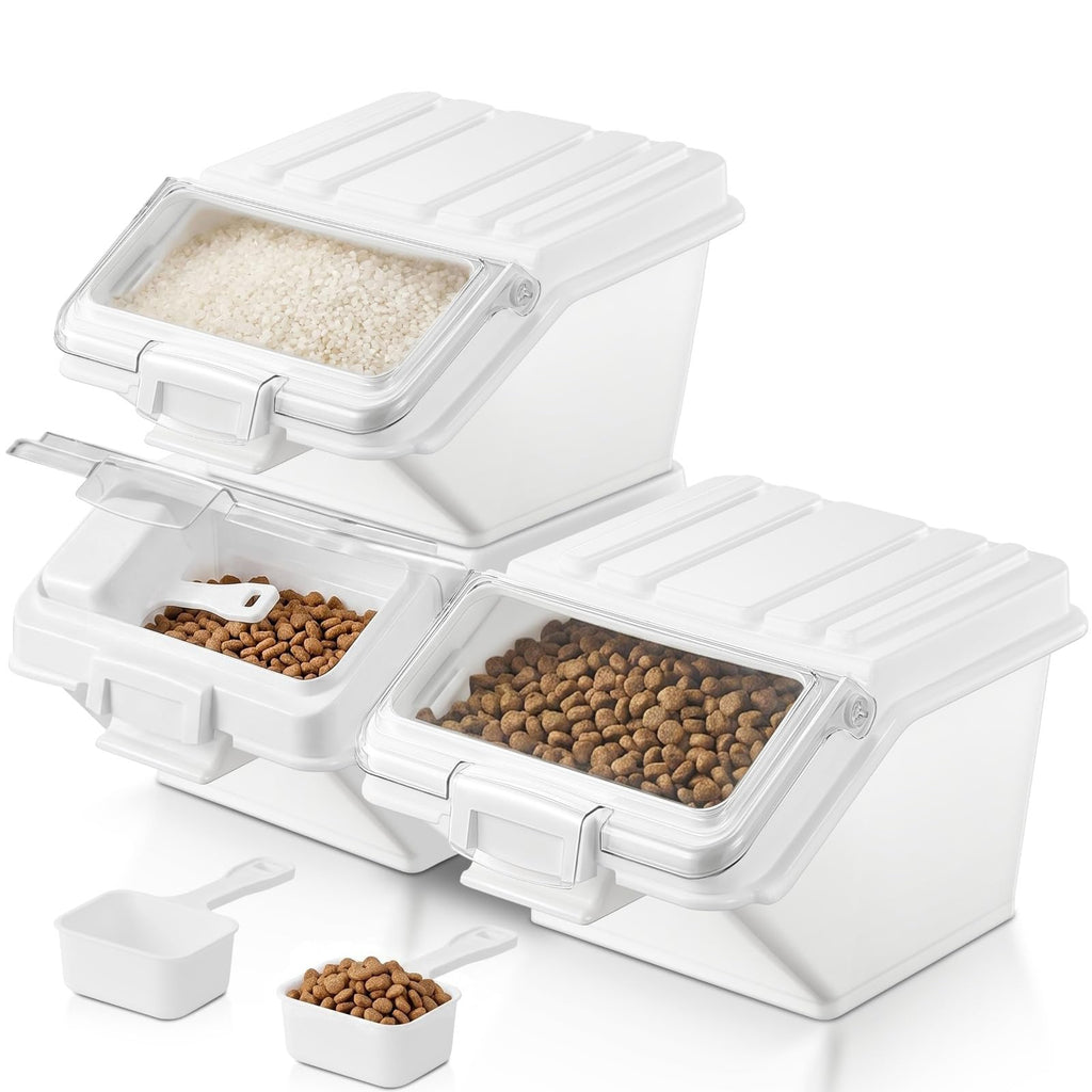 3 Pack Dog Food Storage Container with Scoop N18252