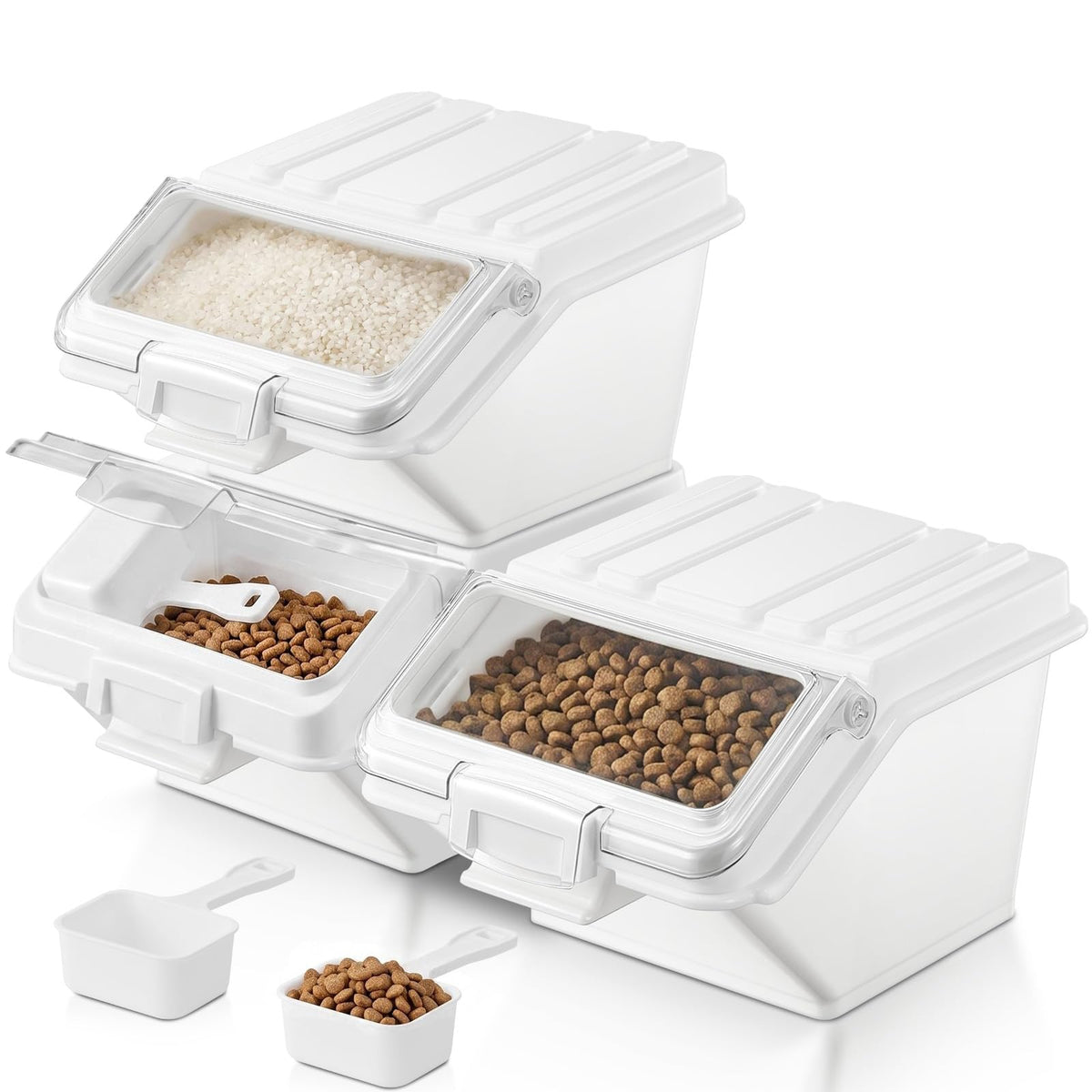 3 Pack Dog Food Storage Container with Scoop N18252