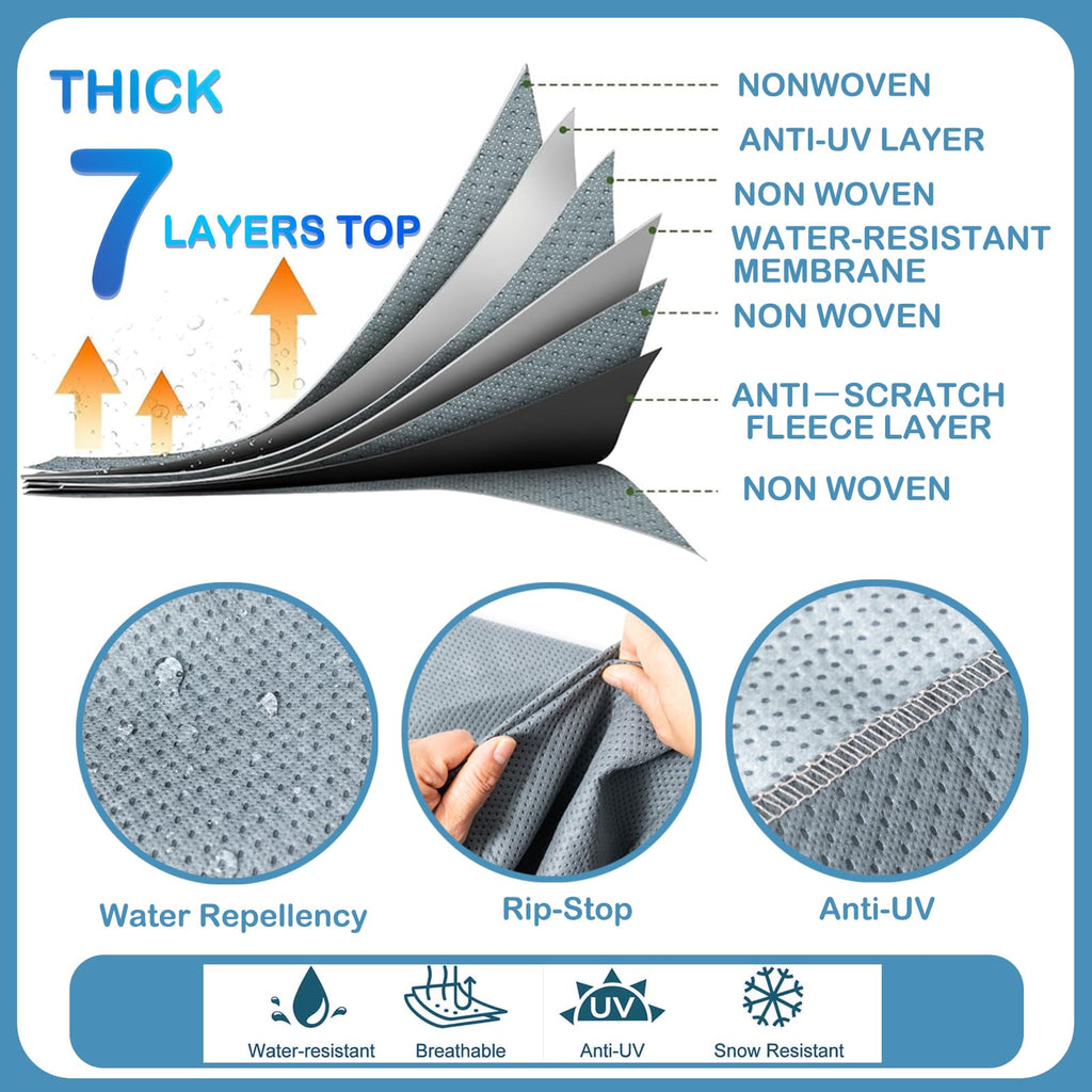 7 Layers Heavy Duty Travel Trailer RV Cover 16-18FT O4328