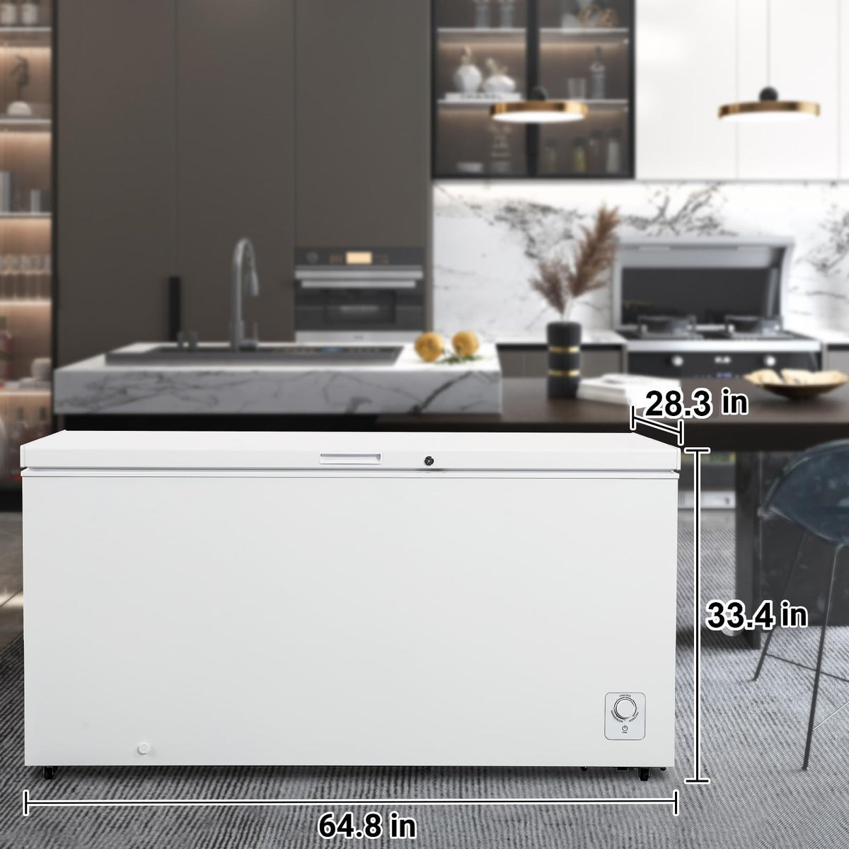 20 Cu. Ft White Chest Freezer with 2 Removable Basket Q872