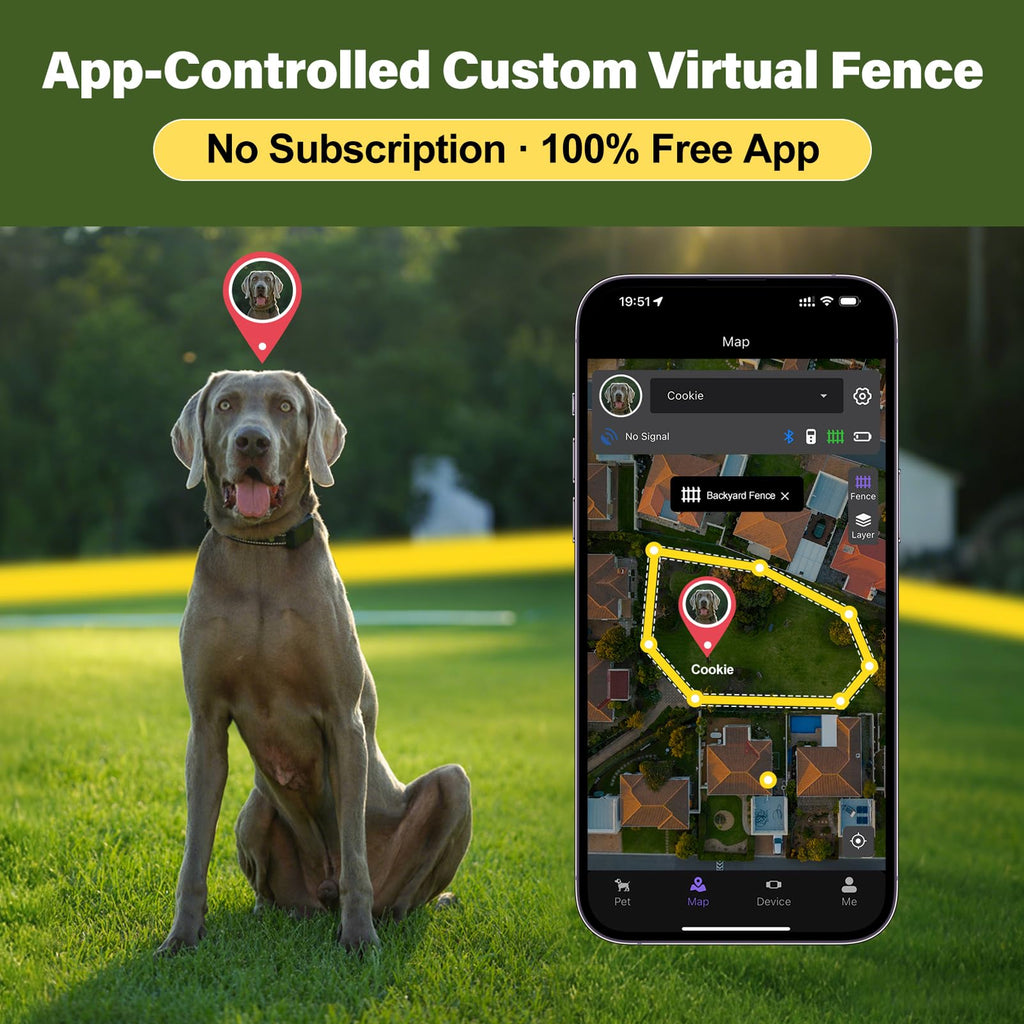 Wireless Dog Collar Fence System with Remote Training T462149