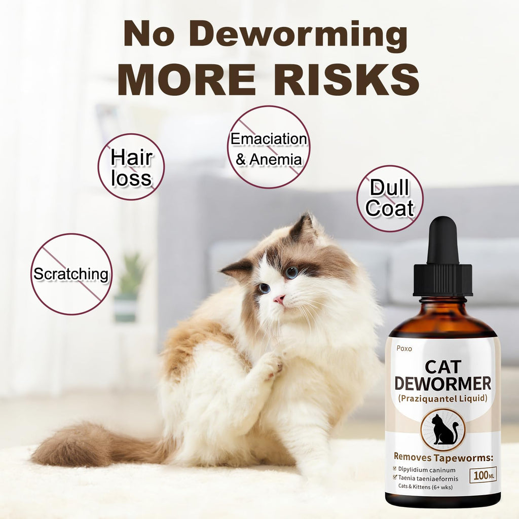 Cat Tapeworm Dewormer Liquid 100 mL A8208