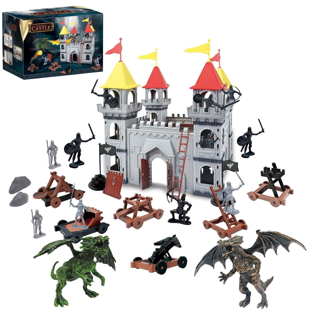 Medieval Castle Toy Building Set with Cavalry and Arrow Tower S5677