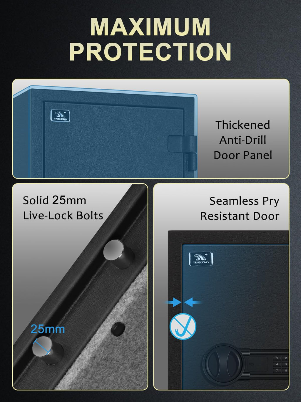 Fireproof Safe Box with Drawer, 3.47 Cu Ft X857