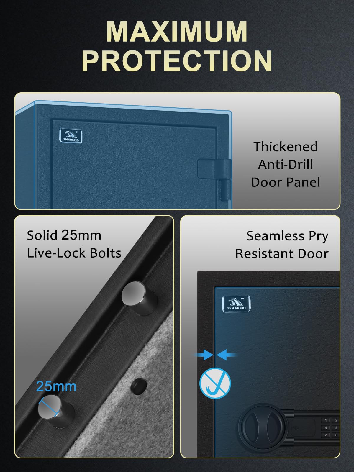 Fireproof Safe Box with Drawer, 3.47 Cu Ft X857