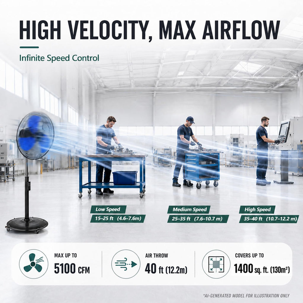 20 Inch Oscillating Pedestal Fan with Remote Control F97182