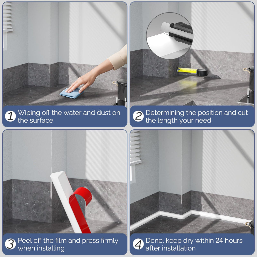 Quarter Round Molding Peel and Stick Baseboard Trim Q5900
