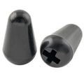 5-Way Guitar Pickup Lever Switch Tips Black 2Pcs Q47767