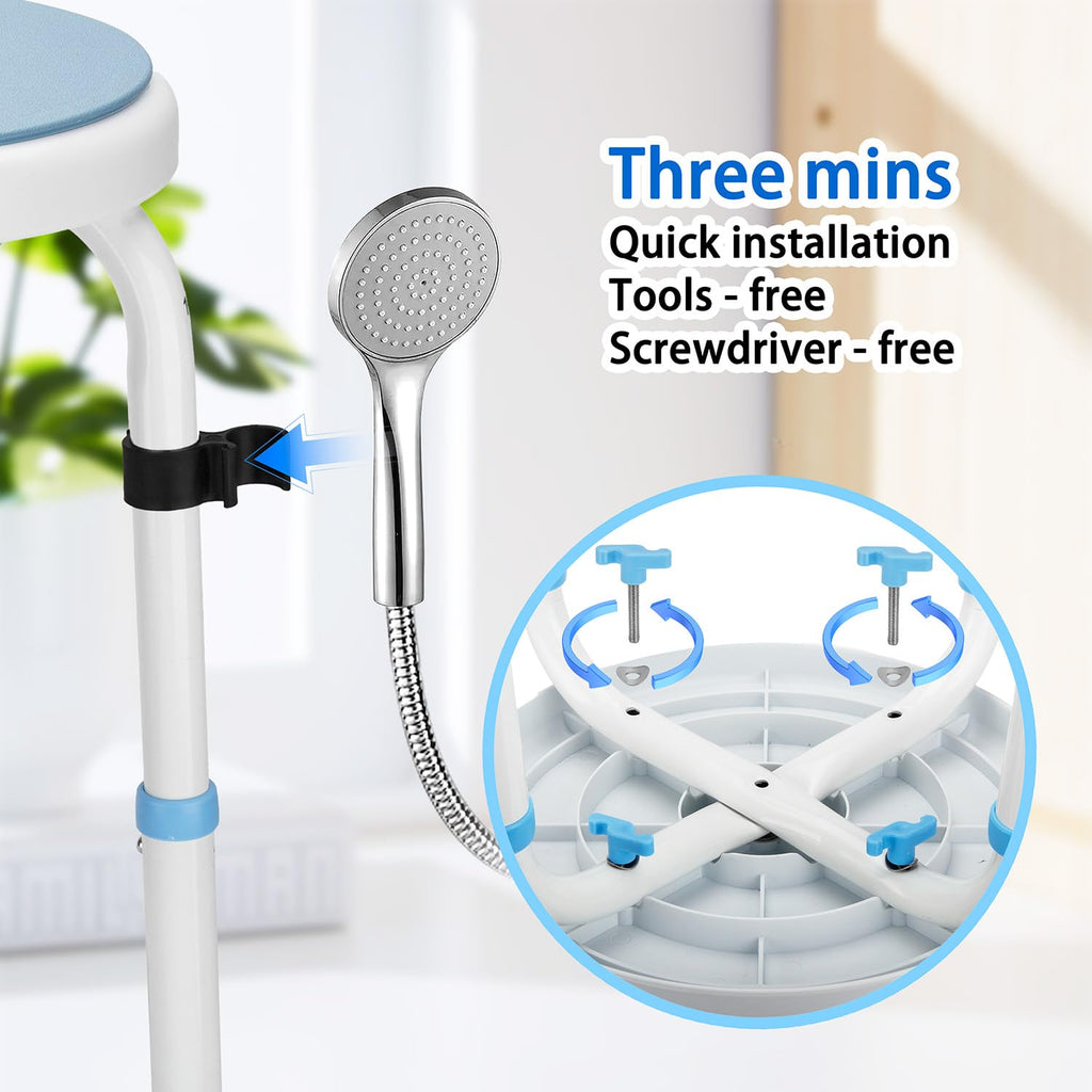 Foldable Adjustable Swivel Bath Seat Shower Chair Stool O189