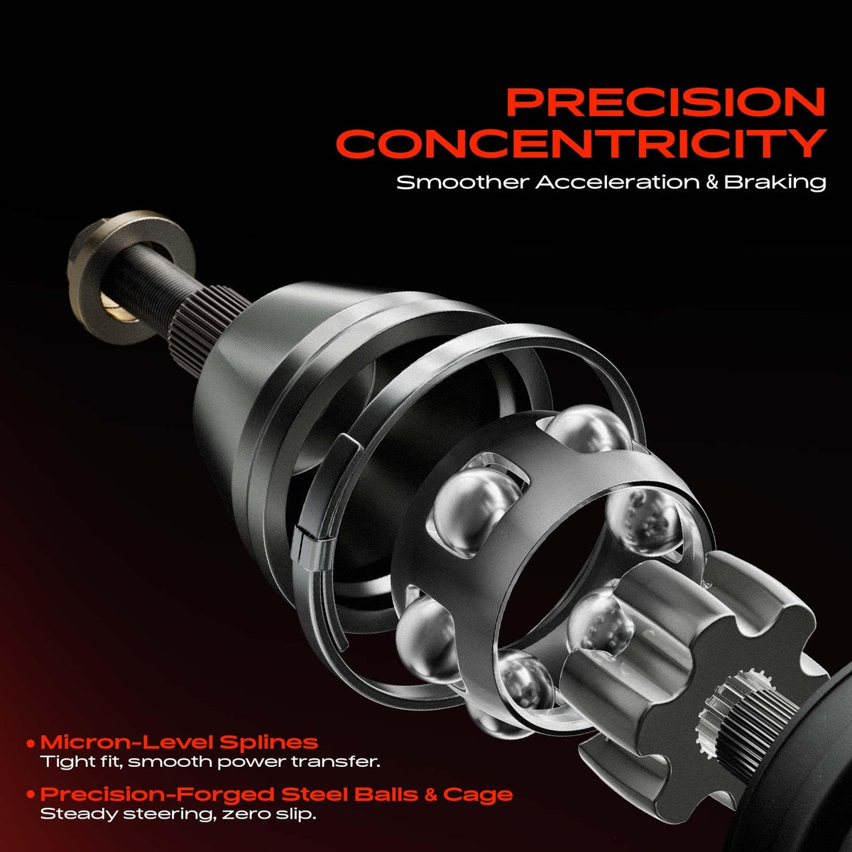 Set of 2 Front CV Axle Shaft Assembly F1365