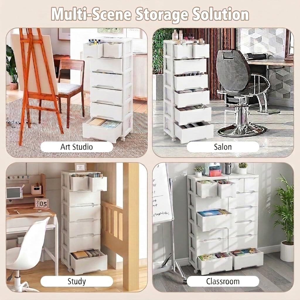 Storage Cabinet with 6 Plastic Drawers J7841
