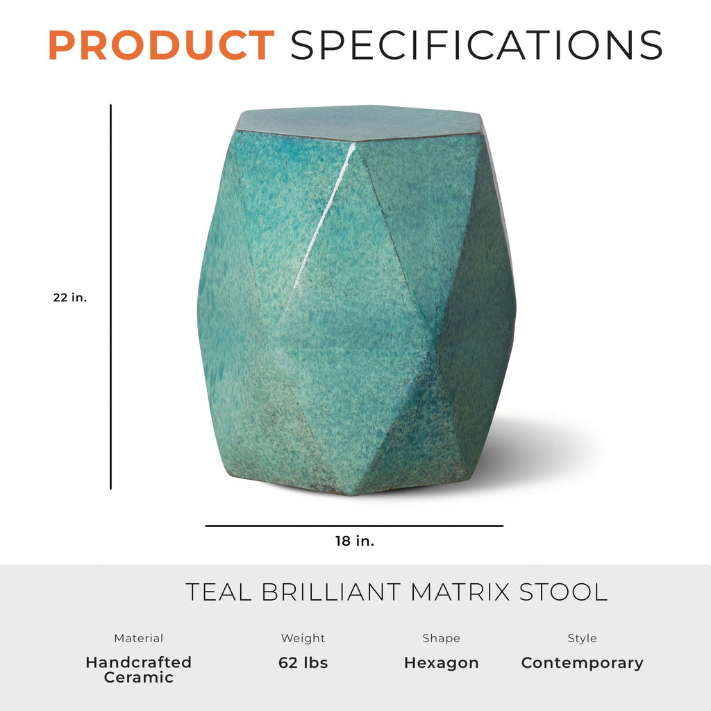 Teal 18x22 Stool W36190