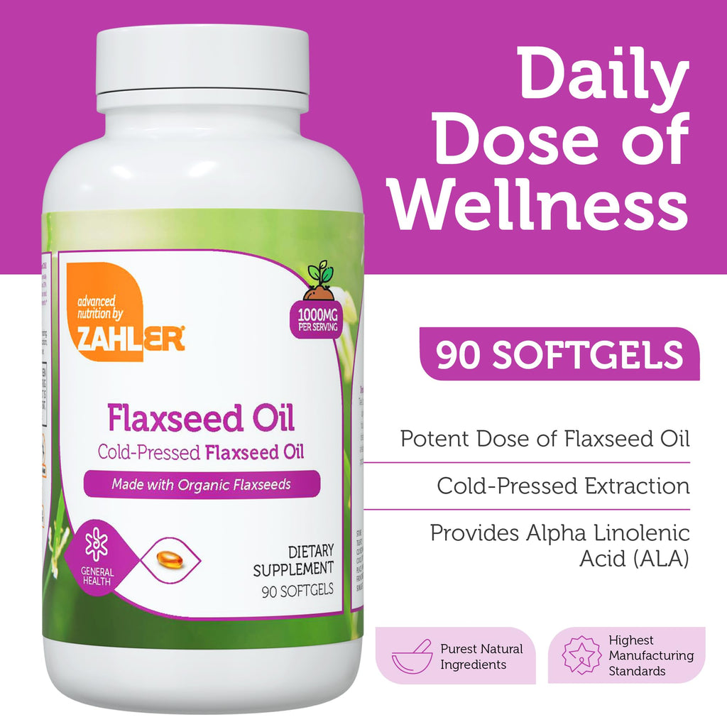 Organic Flaxseed Oil 1000mg Softgels 90 Count T92979