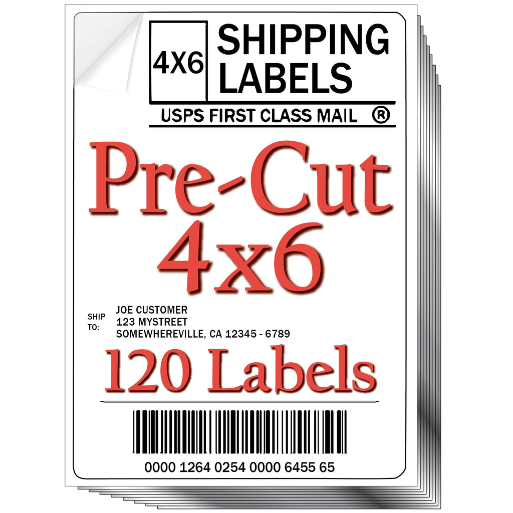 4x6 Shipping Labels for Inkjet and Laser Printers 120 Pack P28839
