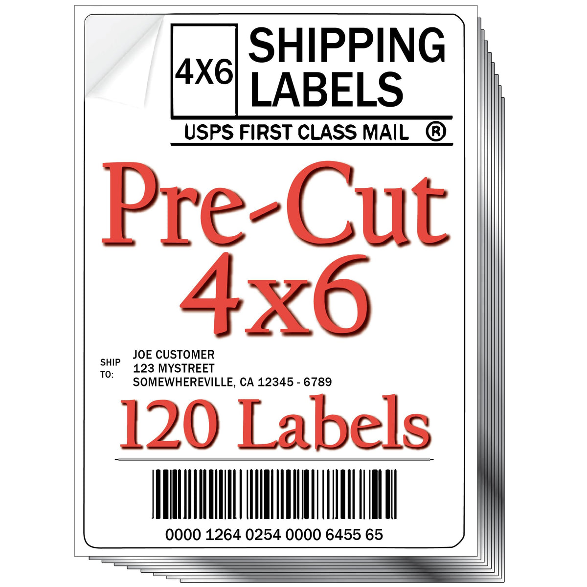 4x6 Shipping Labels for Inkjet and Laser Printers 120 Pack P28839