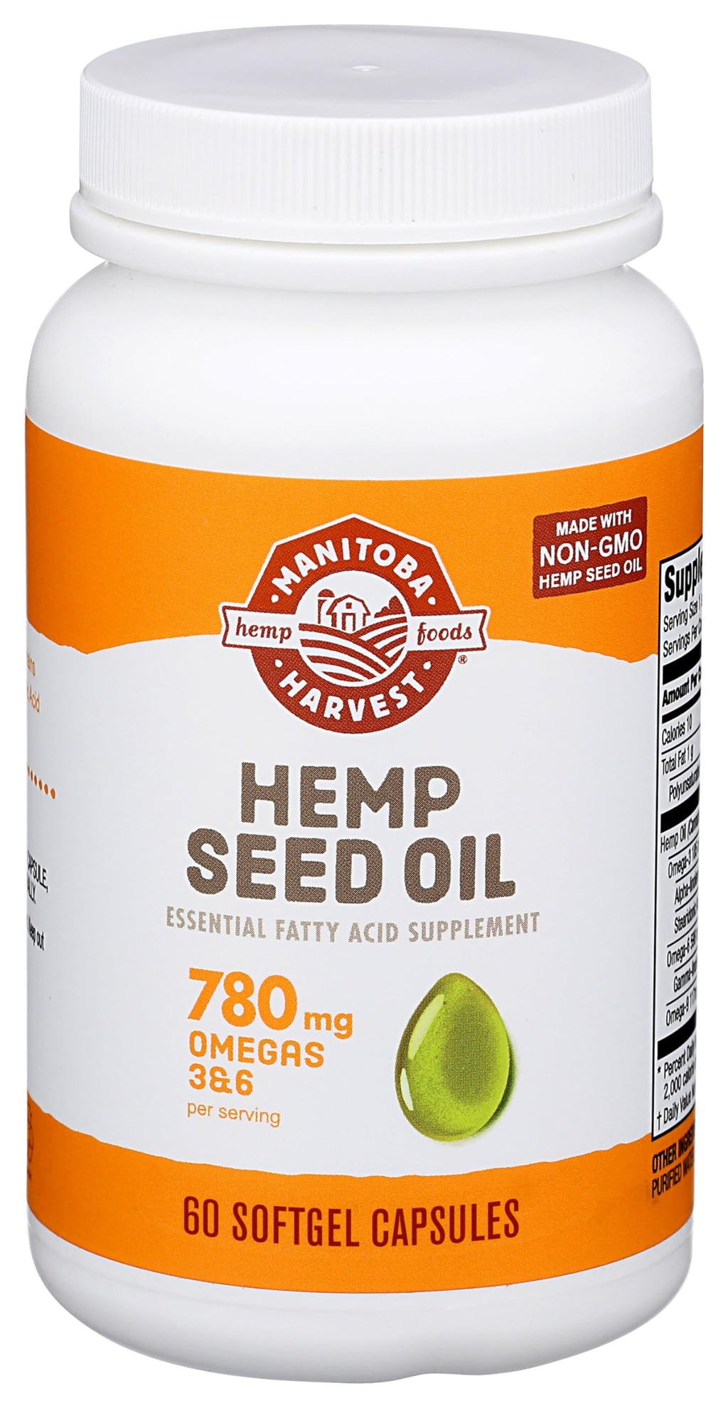 Hemp Seed Oil Softgel Capsules, 60 Count P614