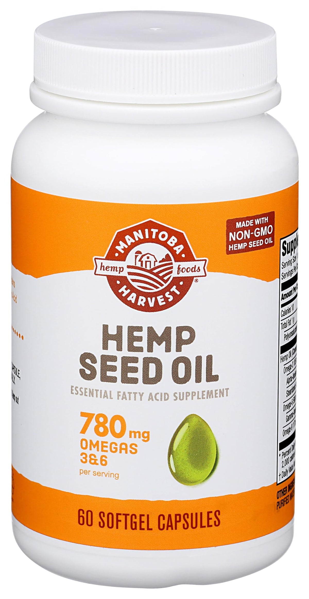 Hemp Seed Oil Softgel Capsules, 60 Count P614