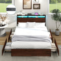 Queen Size Bed Frame with 4 Storage Drawers G671