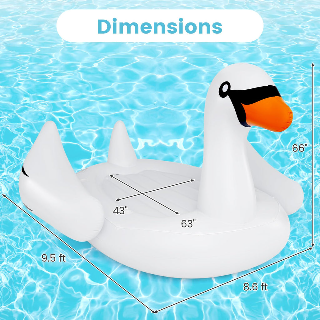 4-Person Inflatable Pool Float with Cup Holders D135488