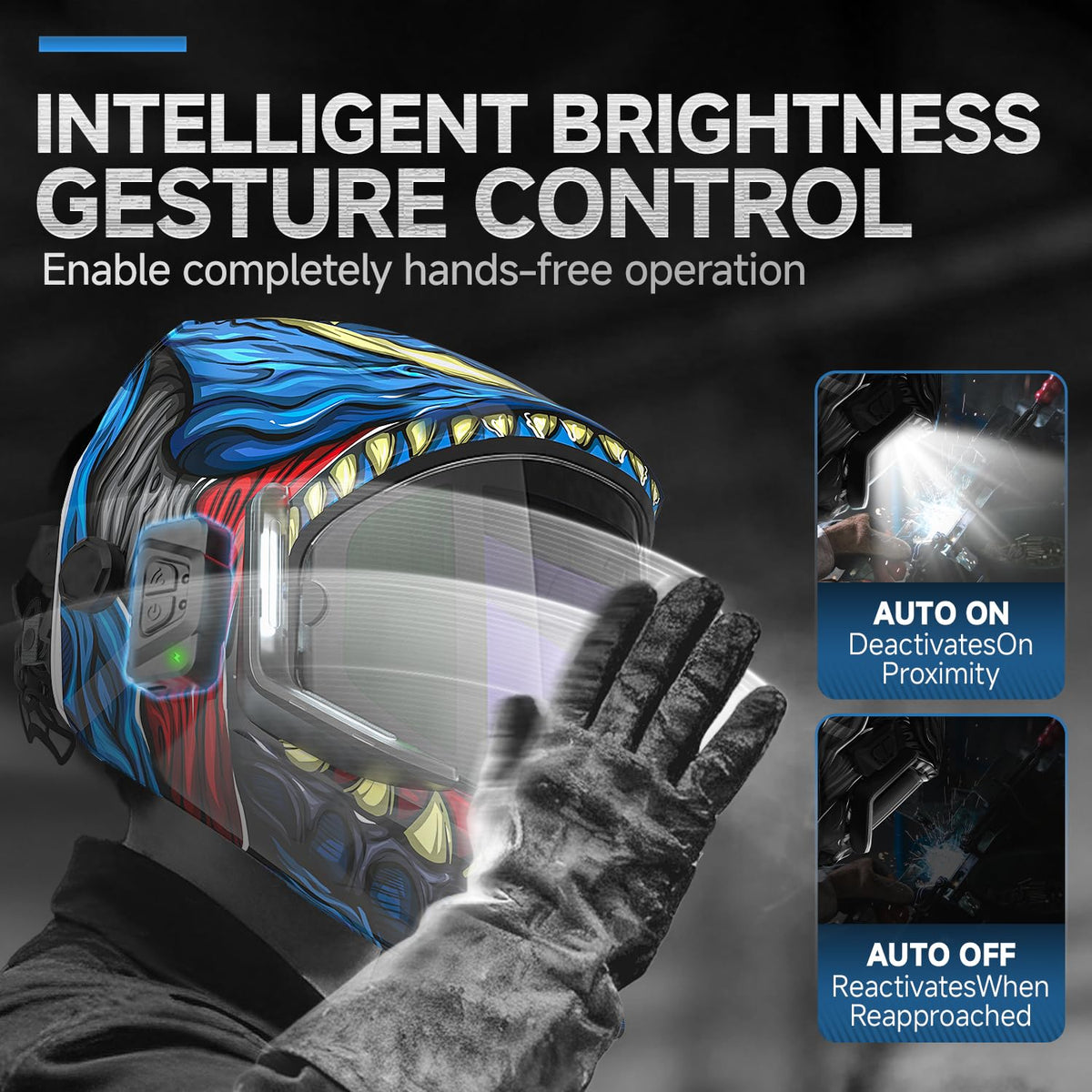 Auto Darkening Welding Helmet with Light E832