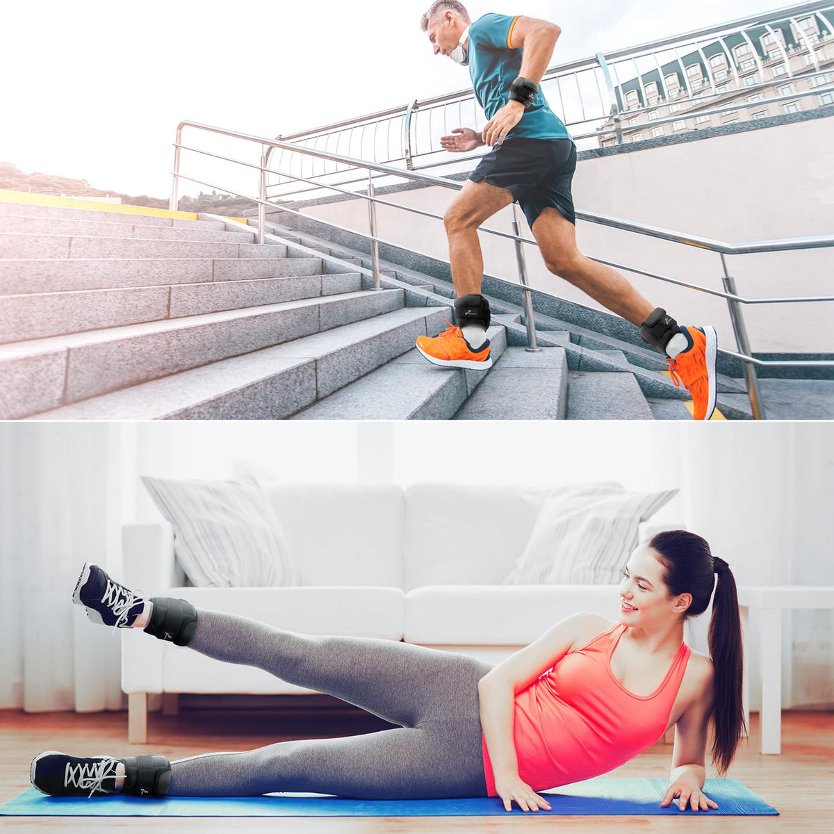 Adjustable Ankle Weights with Removable Weights J765