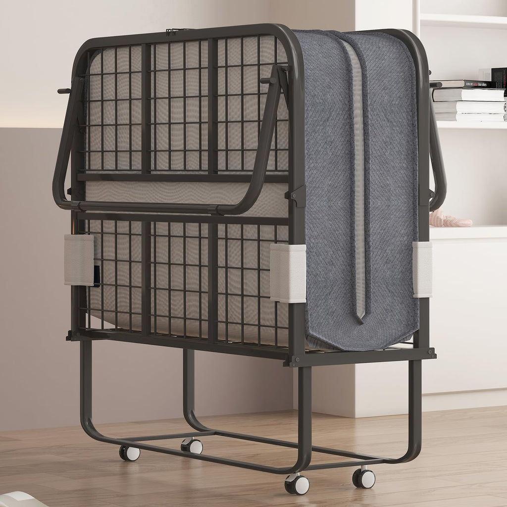 Twin Size Folding Bed with 4 Inch Foam Mattress Z79965