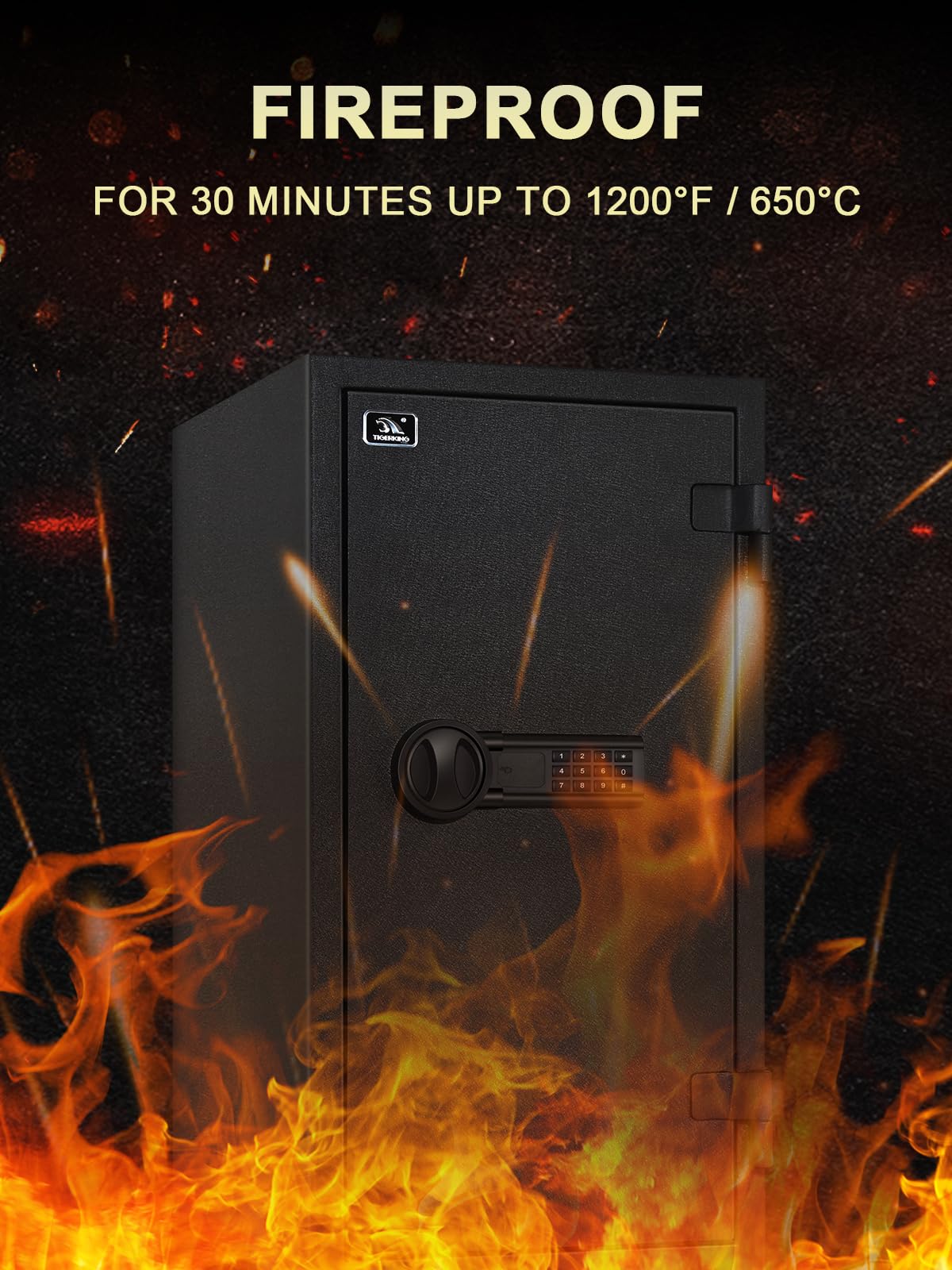 Fireproof Safe Box with Drawer, 3.47 Cu Ft X857