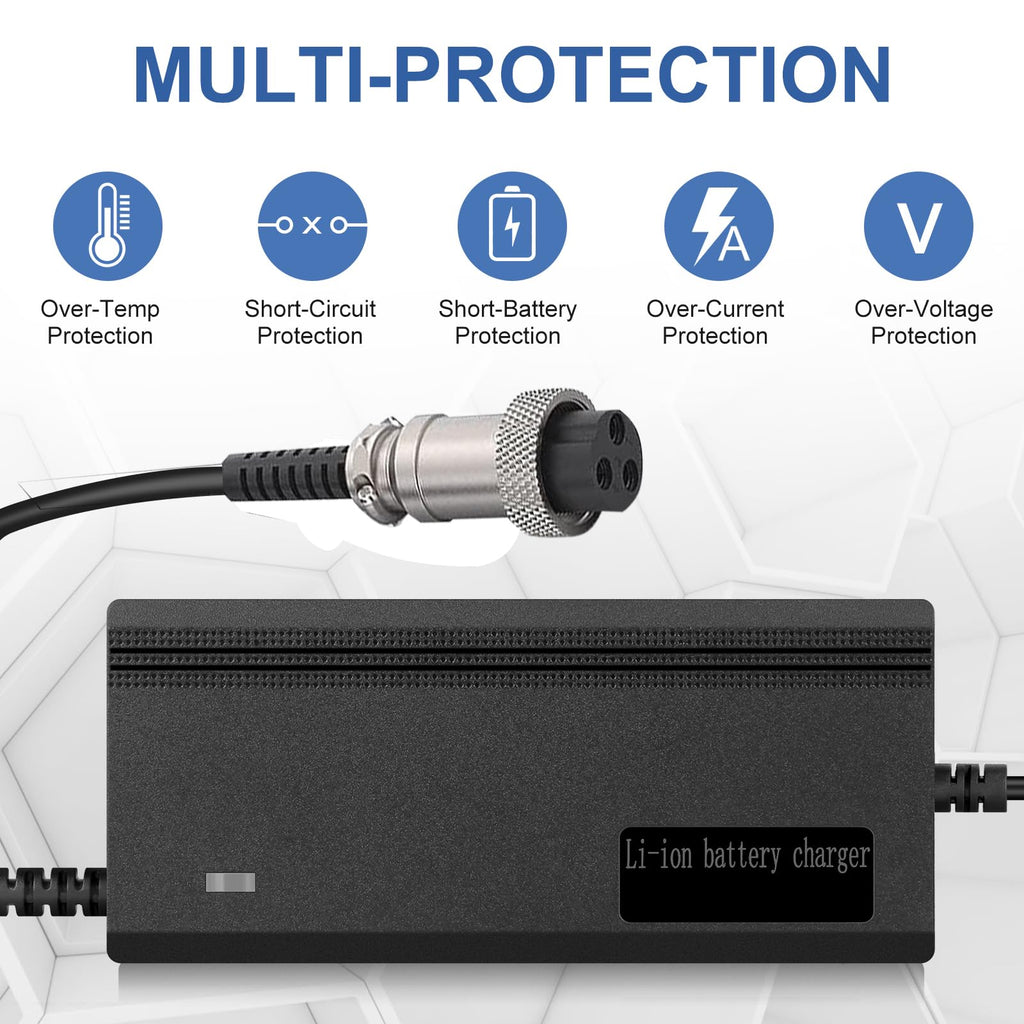 54.6V 2A 3 Prong Scooter Charger for 48V Lithium Battery V944214