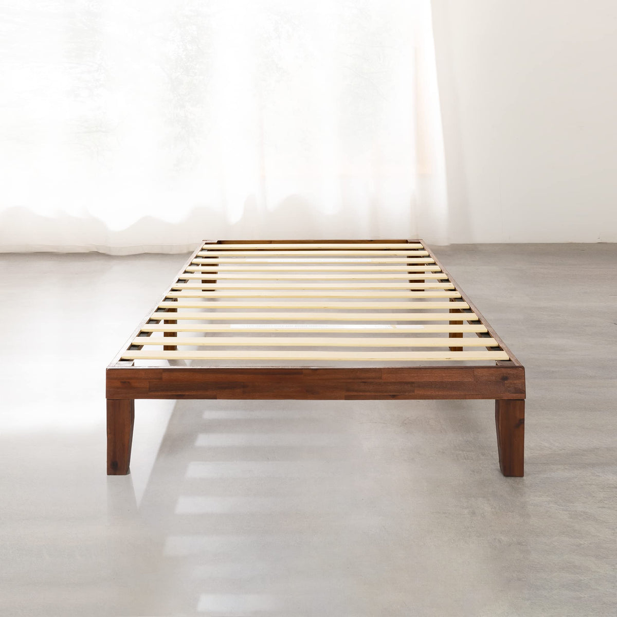 12-Inch Solid Wood Platform Bed, Twin, Espresso O92211