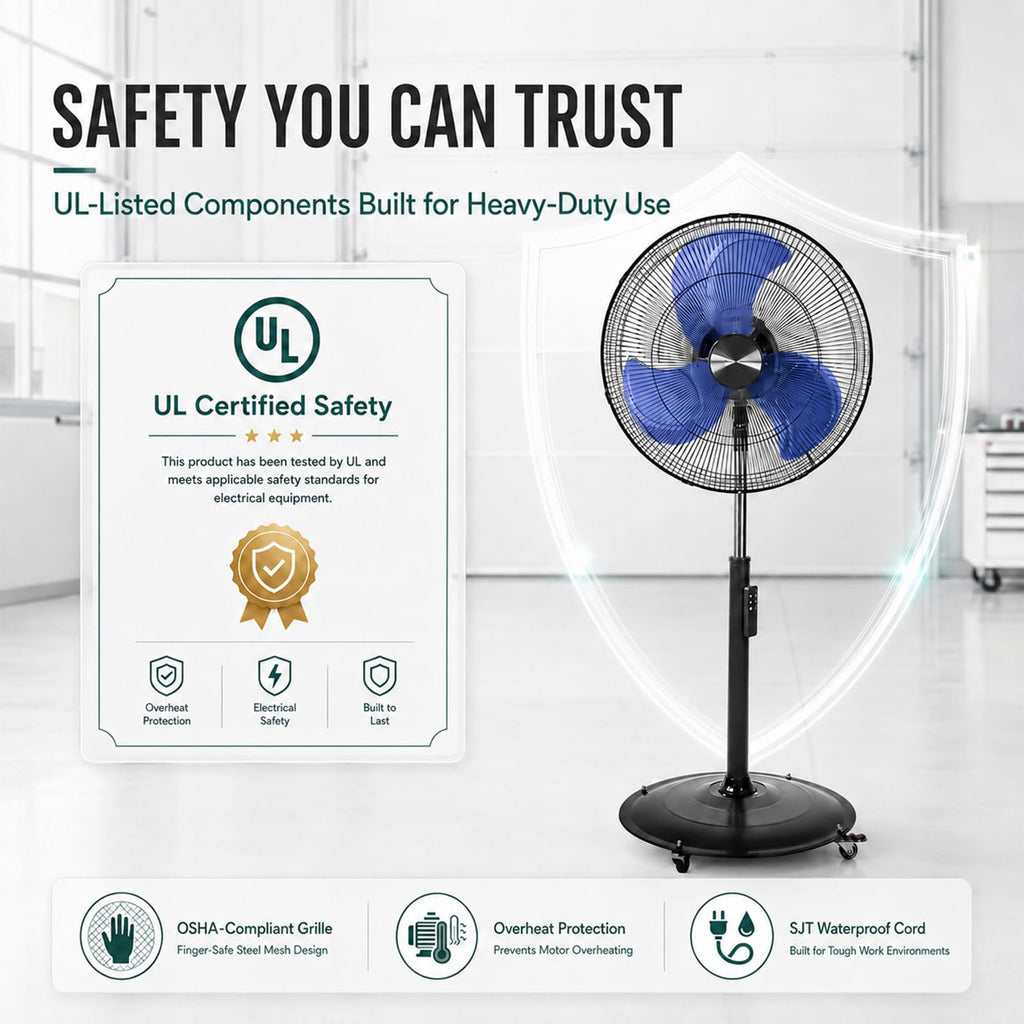 20 Inch Oscillating Pedestal Fan with Remote Control F97182