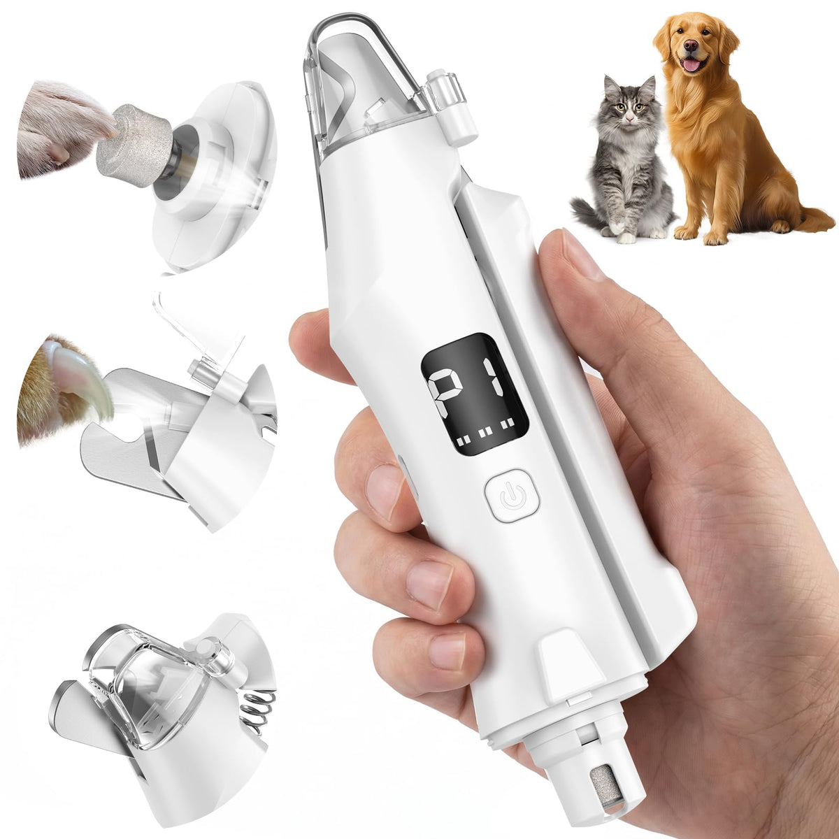 2-in-1 Dog Cat Nail Clippers and Grinder with Light U482378