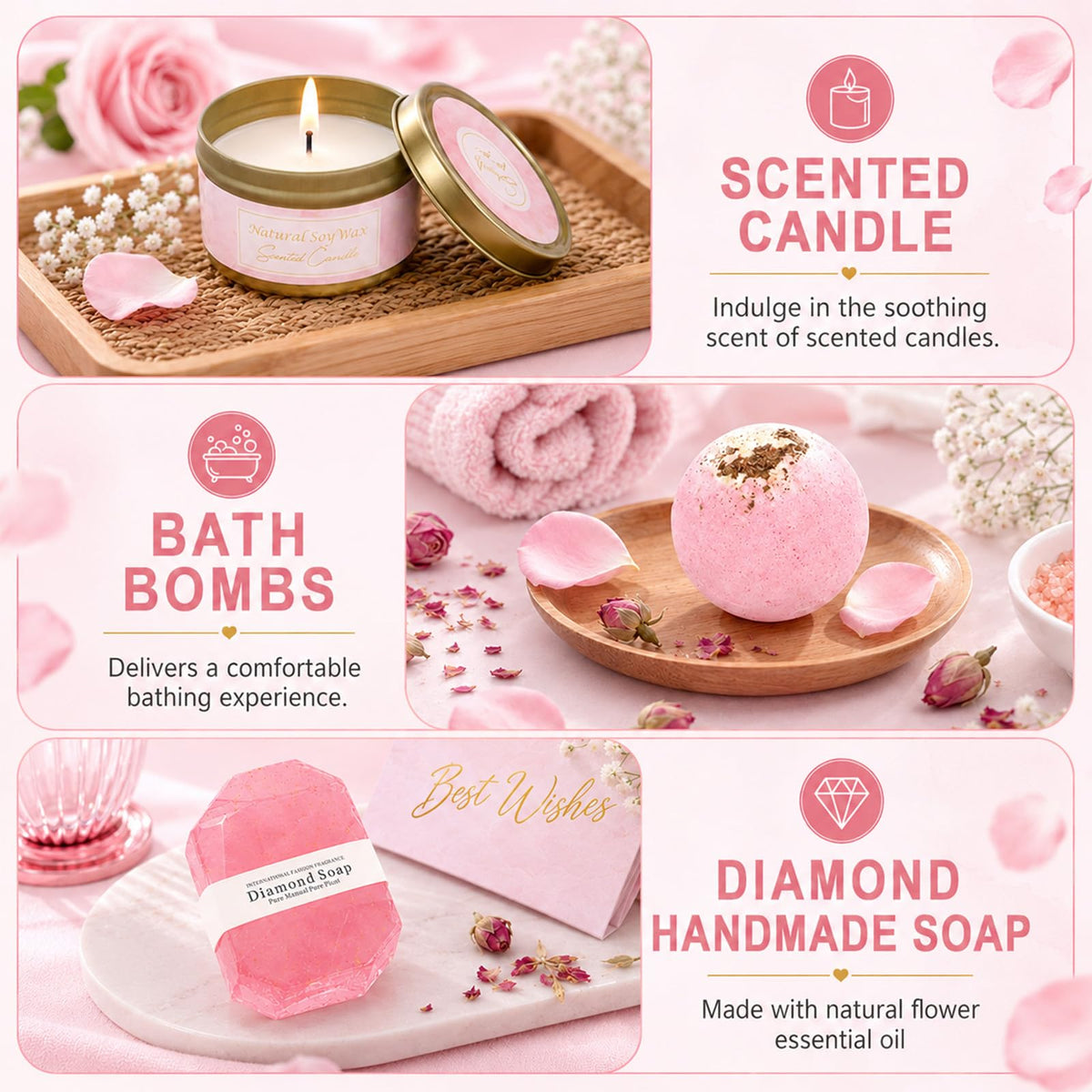 14 Pcs Pink Spa Robe Set P331