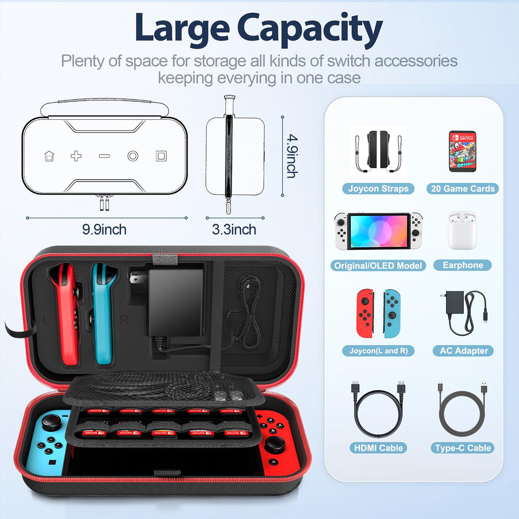 Red & Grey Portable Carrying Case A644684