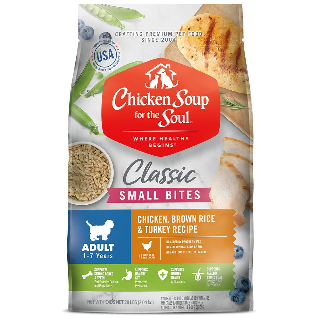 Natural Premium Small Bites Adult Dry Dog Food, Chicken, Brown Rice & Turkey 28lb K173261