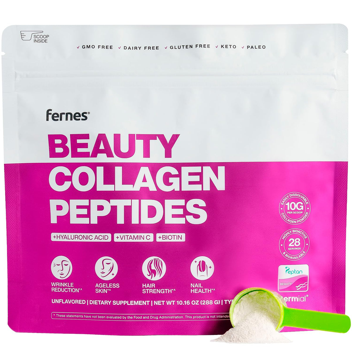 Collagen Peptides Powder 9.88 oz Unflavored N6615