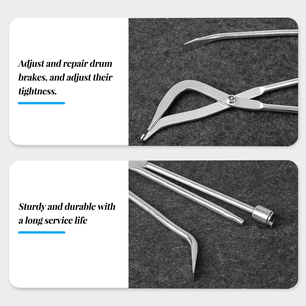 3PCS Steel Drum Brake Tool Kit W7456