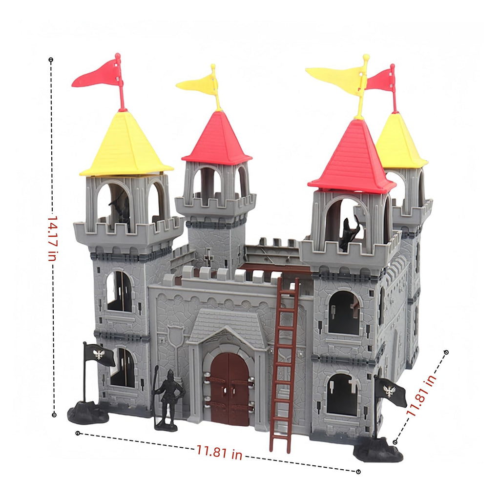 Medieval Castle Toy Building Set with Cavalry and Arrow Tower S5677