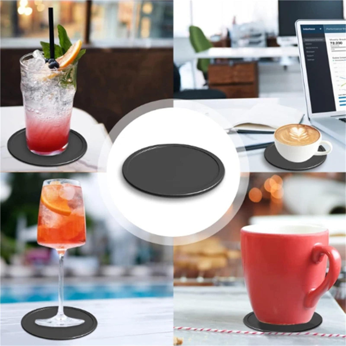 36 Pc Silicone Coasters T518