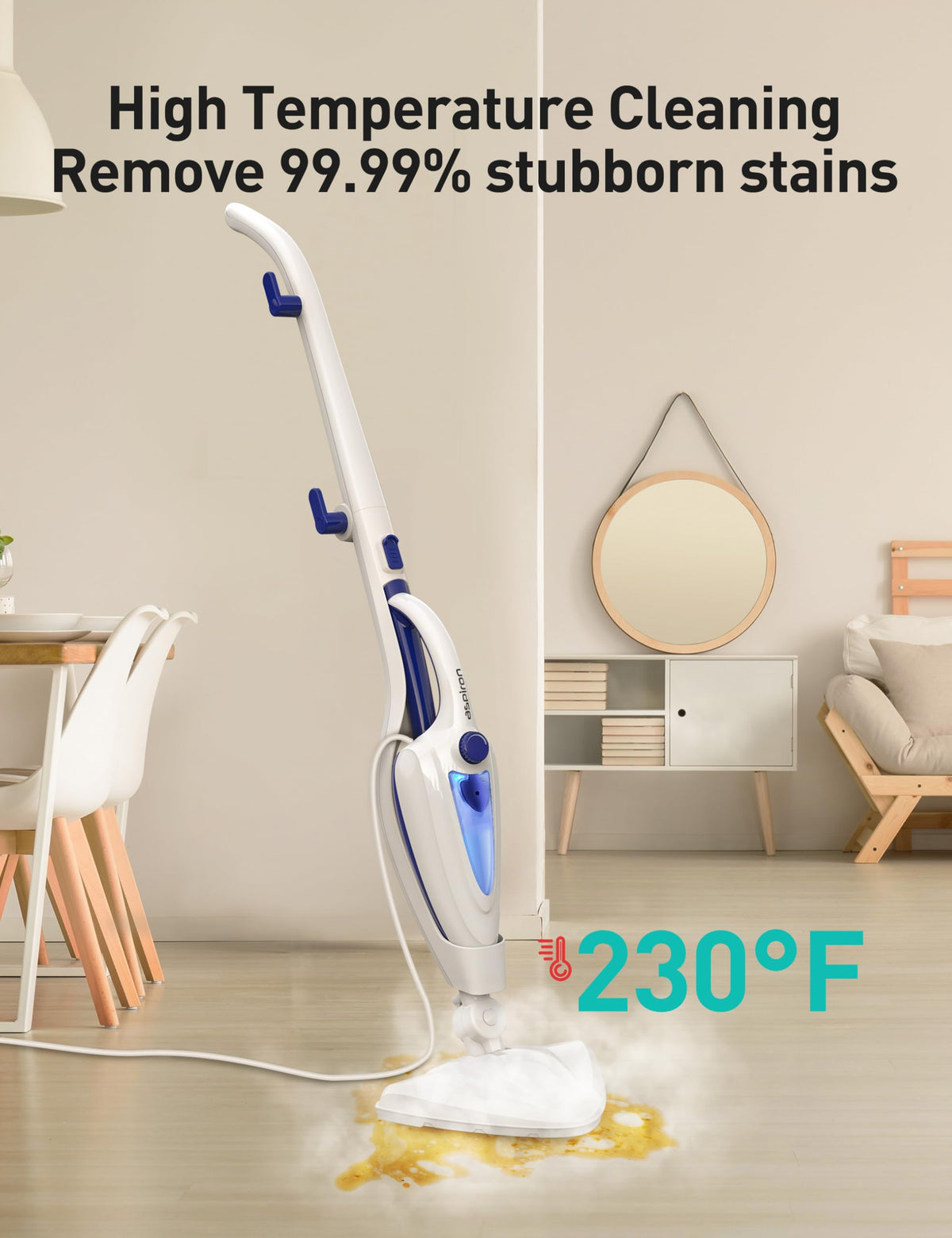 1500W Detachable Handheld Steam Mop N6100