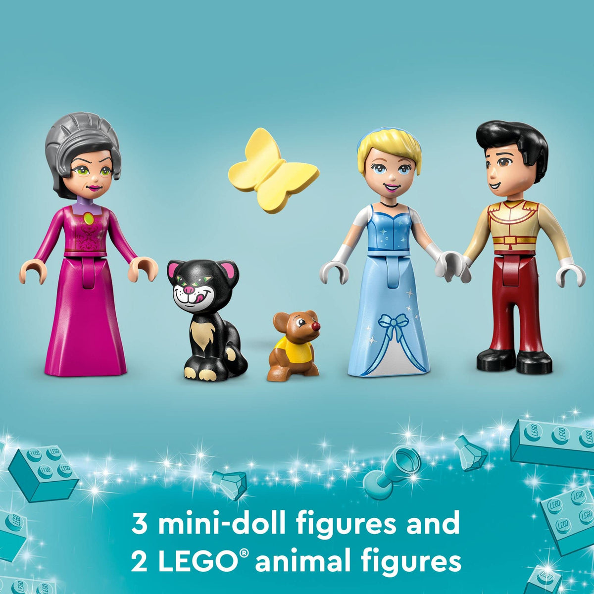 Buildable Castle Toy with 3 Mini Dolls N4392