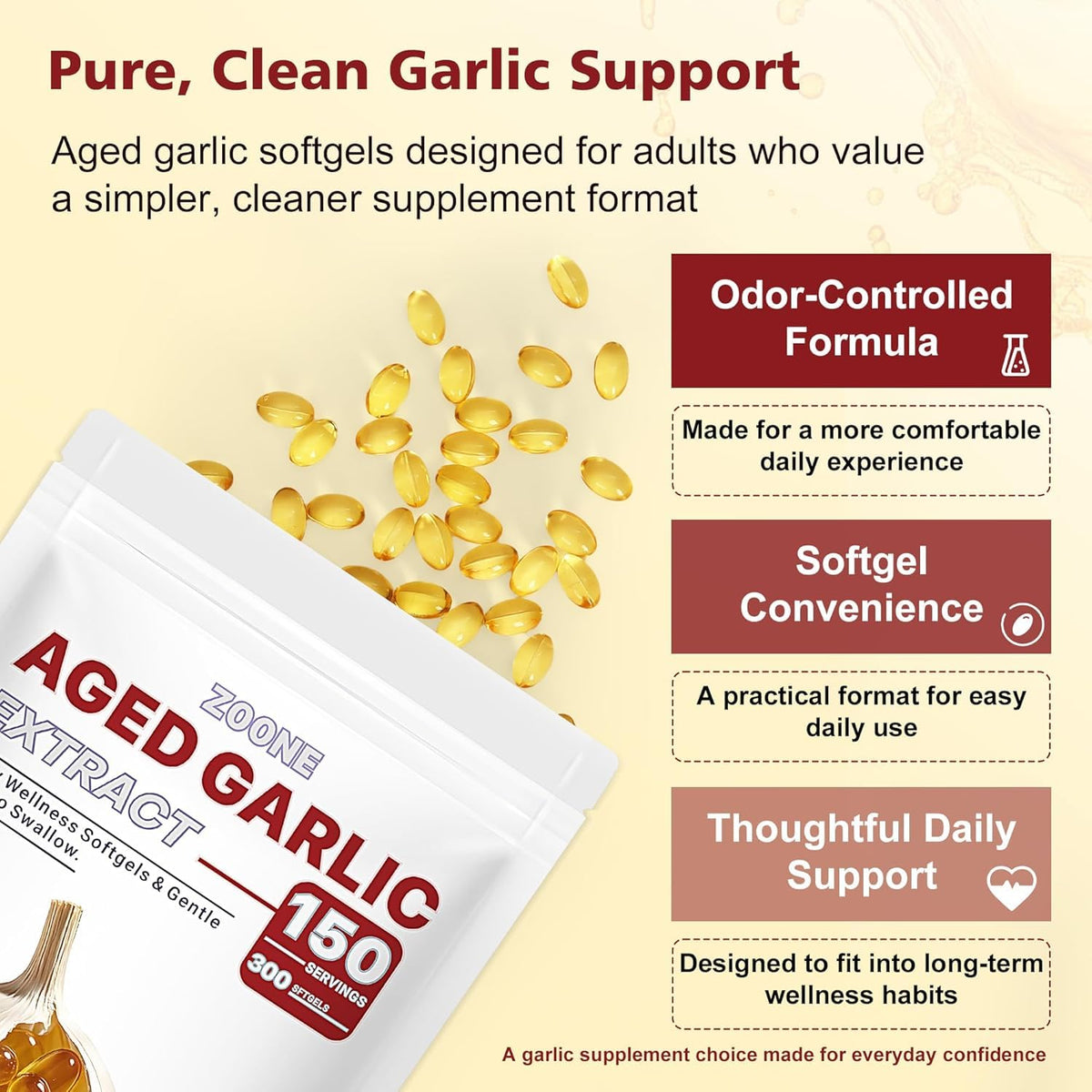 Odorless Garlic Extract 500 mg Softgels L1835
