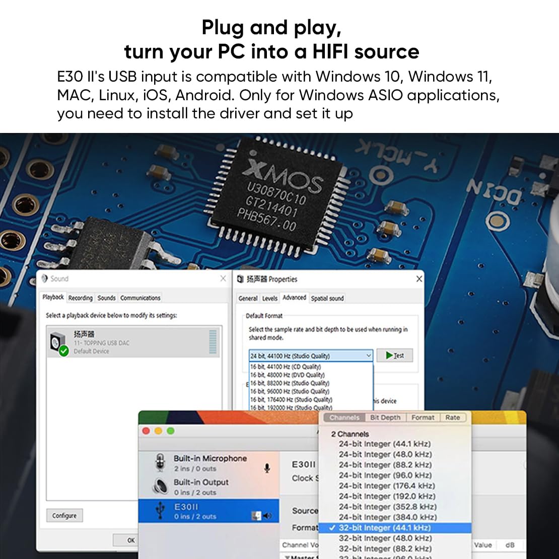 Digital to Analog Audio Converter USB DAC W179601